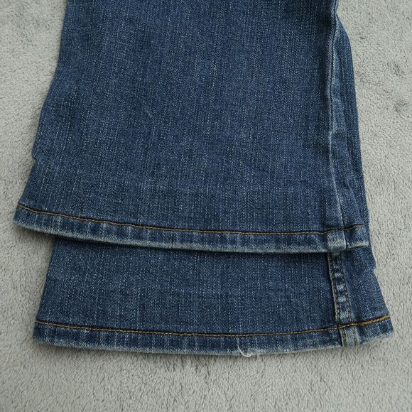 Levi's 518 Jeans Juniors 7 Blue Superlow Stretch Bootcut 29" Inseam Distressed - Picture 15 of 16